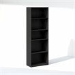 Pemberly Row 5 Tier Media Storage Tower with Adjustable Shelves in Blackwood