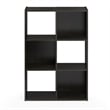 Pemberly Row 6 Cube 3x2 Storage Cabinet for Books and Display in Espresso
