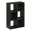 Pemberly Row 6 Cube 3x2 Storage Cabinet for Books and Display in Espresso