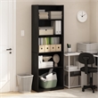 Pemberly Row 5-Tier Bookshelf with Adjustable Shelves in Darkwood