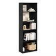 Pemberly Row 5-Tier Bookshelf with Adjustable Shelves in Darkwood