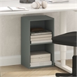 Pemberly Row 2 Tier Modern Bookshelf with Open Shelves in Sage Green Finish