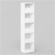Pemberly Row 5 Tier Open Shelf Bookcase for Display and Storage in White