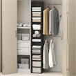 Pemberly Row 10 Tier Closet Organizer with Adjustable Shelves in Blackwood