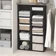 Pemberly Row 10 Tier Closet Organizer with Adjustable Shelves in Blackwood