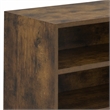 Pemberly Row Set of 2 Six Tier Bookshelf with Open Shelves in Amber Pine
