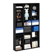 Pemberly Row 24 Shelf Multimedia Storage Tower with Wall Mount Kit in Americano