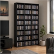 Pemberly Row 24 Shelf Multimedia Storage Tower with Wall Mount Kit in Americano