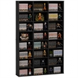 Pemberly Row 24 Shelf Multimedia Storage Tower with Wall Mount Kit in Americano
