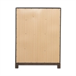 Pemberly Row 5 Drawer Chest with Wood Framed Drawers in Brown