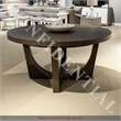 Pemberly Row 5 Piece Pedestal Table Dining Room Set in Brown