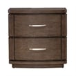 Pemberly Row Queen Panel Bed with Dresser Mirror Chest and Nightstand in Brown