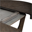 Pemberly Row Pedestal Dining Table with Sunburst Veneer Top in Brown
