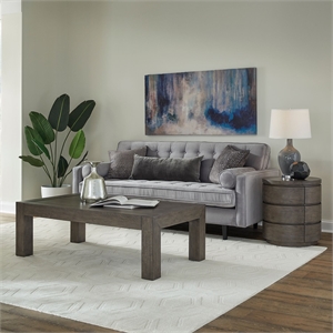 Pemberly Row 3 Piece Cocktail and Round End Table Set in Brown