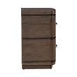 Pemberly Row Nightstand with Charging Station and Starburst Top in Brown