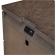 Pemberly Row Nightstand with Charging Station and Starburst Top in Brown