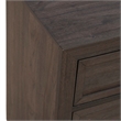 Pemberly Row Nightstand with Built-In Charging Station and 3 Drawers in Caffe