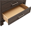 Pemberly Row Nightstand with Built-In Charging Station and 3 Drawers in Caffe