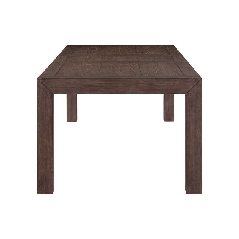 Pemberly Row 7 Piece Rectangular Table Dining Set with Chairs in Brown
