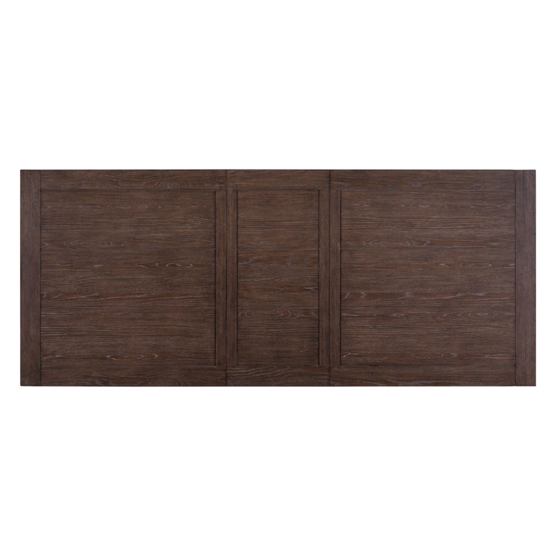 Pemberly Row 7 Piece Rectangular Table Dining Set with Chairs in Brown