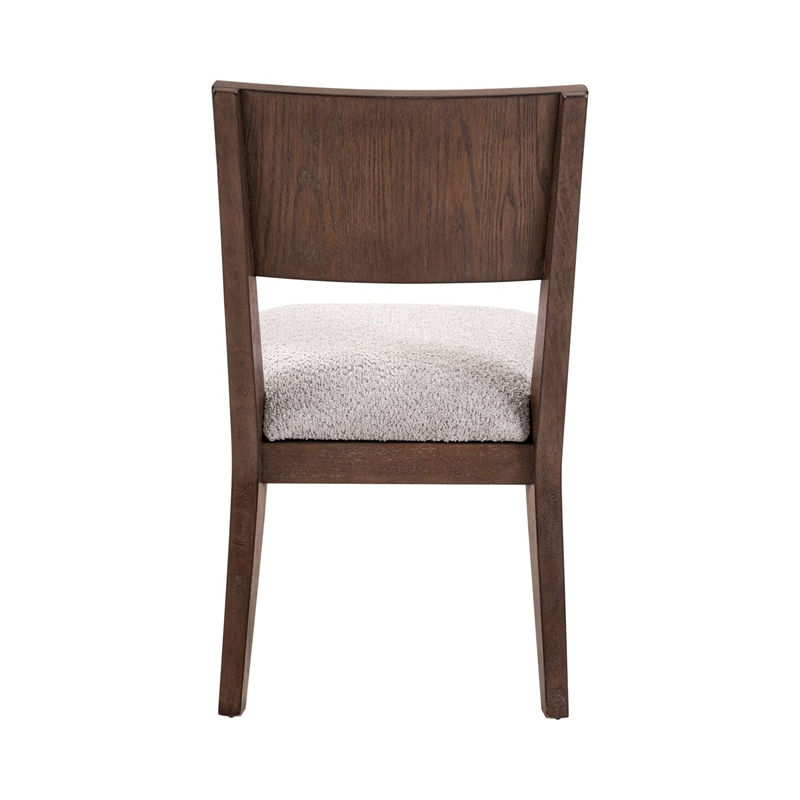 Pemberly Row 7 Piece Rectangular Table Dining Set with Chairs in Brown