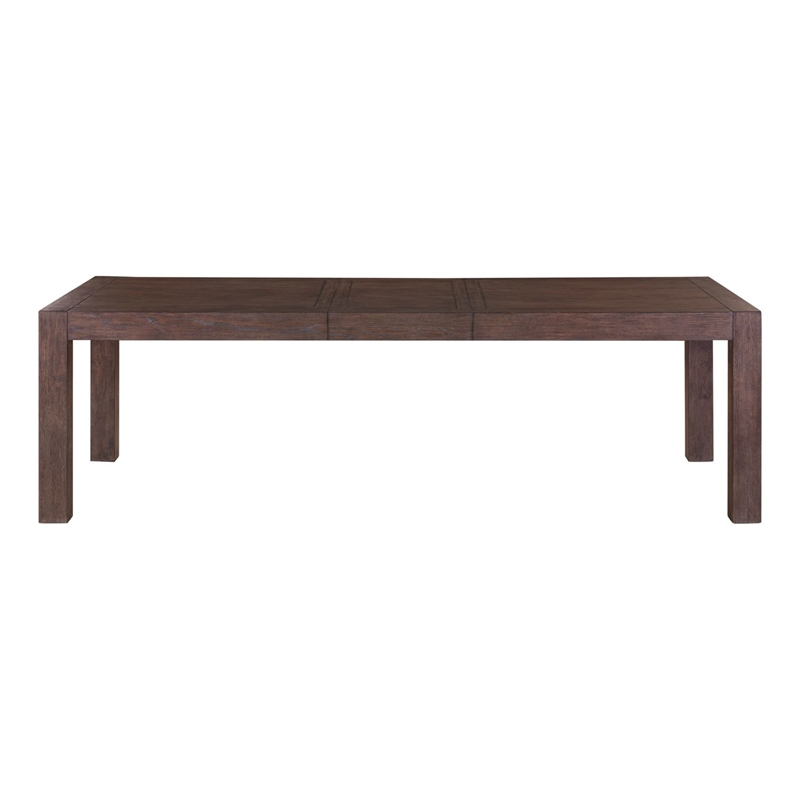 Pemberly Row 7 Piece Rectangular Table Dining Set with Chairs in Brown