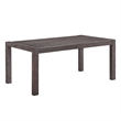 Pemberly Row Rectangular Dining Leg Table with Reeded Accents in Brown