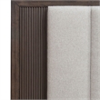Pemberly Row King Upholstered Bed with Channeled Gray Panels in Brown