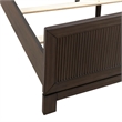 Pemberly Row King Upholstered Bed with Channeled Gray Panels in Brown