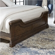 Pemberly Row California King Poster Bed with Dresser Mirror and Chest in Cherry