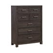 Pemberly Row King Upholstered Bed with Dresser Mirror and Chest in Brown