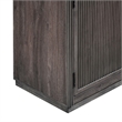Pemberly Row 77 Inch TV Console with Reeded Doors and Wire Management in Brown