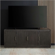 Pemberly Row 77 Inch TV Console with Reeded Doors and Wire Management in Brown