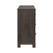 Pemberly Row 2 Door 6 Drawer Dresser with Reeded Molding in Caffe Brown