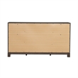 Pemberly Row 2 Door 6 Drawer Dresser with Reeded Molding in Caffe Brown