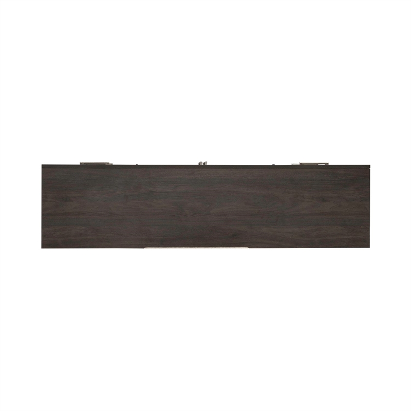 Pemberly Row 2 Door 6 Drawer Dresser with Reeded Molding in Caffe Brown