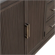 Pemberly Row 2 Door 6 Drawer Dresser with Reeded Molding in Caffe Brown