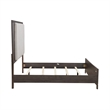 Pemberly Row King Upholstered Bed Dresser Mirror Chest Nightstand in Brown