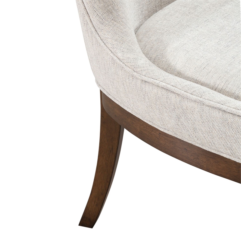 Pemberly Row Upholstered Side Chair with Chenille Fabric Set of 2 in Cherry