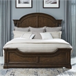 Pemberly Row Queen Poster Bed with Dresser Mirror and Nightstand in Cherry