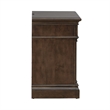 Pemberly Row Queen Poster Bed with Dresser Mirror and Nightstand in Cherry