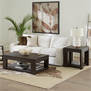 Pemberly Row 3 Piece Lift Top Cocktail and End Table Set in Brown