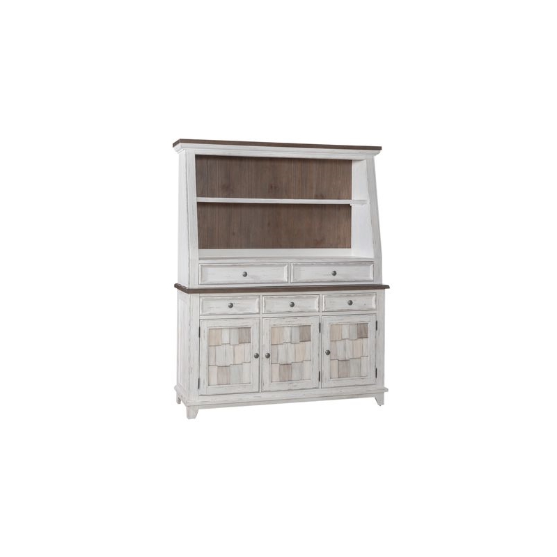 Pemberly Row 2 Piece Bunching Display Cabinet Set with Glass Doors in White