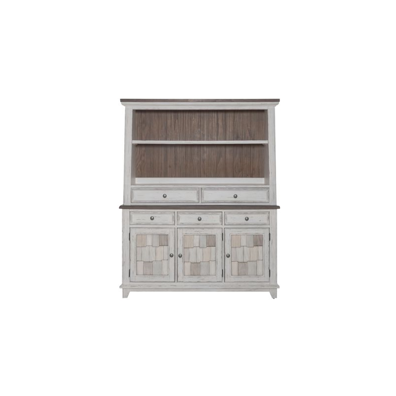 Pemberly Row 2 Piece Bunching Display Cabinet Set with Glass Doors in White