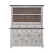 Pemberly Row 2 Piece Bunching Display Cabinet Set with Glass Doors in White