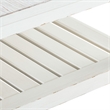 Pemberly Row Rectangular Cocktail Table with Slatted Shelf in White