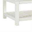 Pemberly Row Rectangular Cocktail Table with Slatted Shelf in White