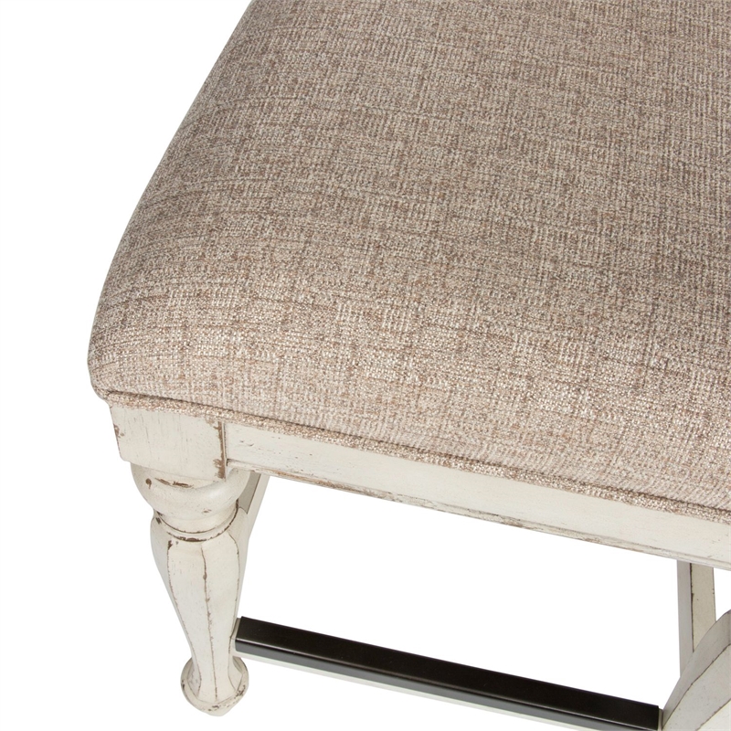 Pemberly Row Splat Back Counter Height Chair Set of 2 in White