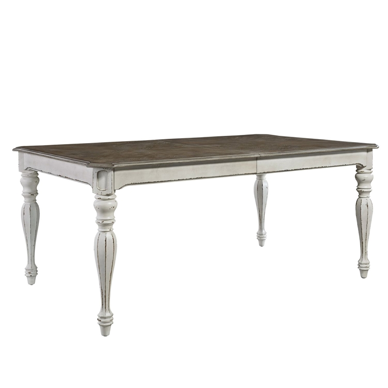 Pemberly Row 5 Piece Rectangular Table Dining Room Set in White