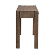 Pemberly Row 3 Piece Console Table Set with Upholstered Stools in Brown